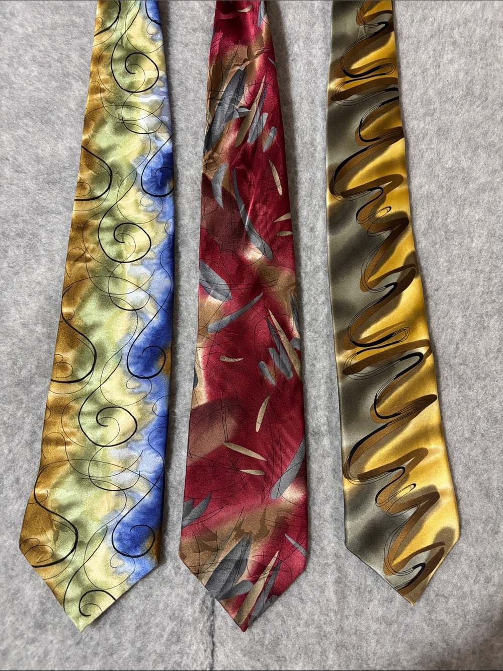 Jerry Garcia lot of 3 100% silk Ties